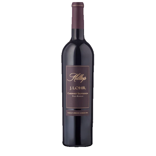 jlohr hilltop cabernet wine bottle front original label cutout