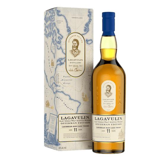 Lagavulin 11 Year Offerman Edition Caribbean Rum Cask Finish Scotch 750ml