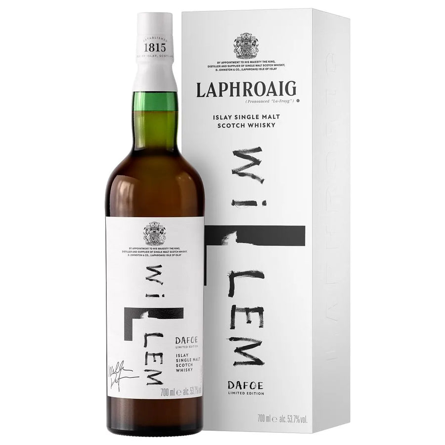 Laphroaig Willem by Willem manufacturer product photograph and original retail presentation