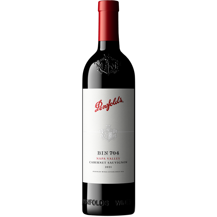 2021 Penfolds Bin 704 Napa Valley Cabernet Sauvignon 750ml official winery bottle photograph