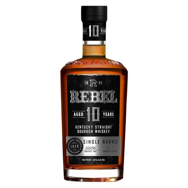 Rebel 10 Year Single Barrel Bourbon Whiskey 750ml