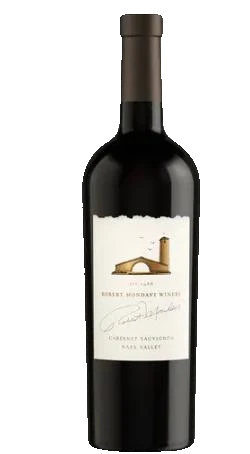 robert mondavi napa cabernet 2019 wine bottle front original label cutout