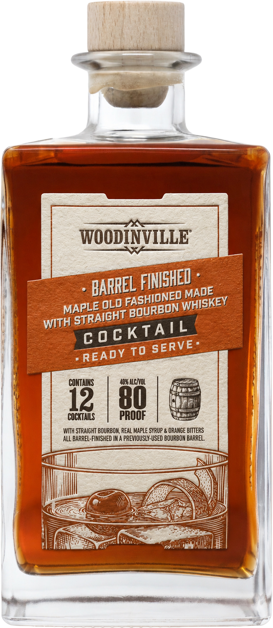 Official manufacturer photo of Woodinville Barrel-Finished Maple Old Fashioned (750ml), exact bottle and packaging